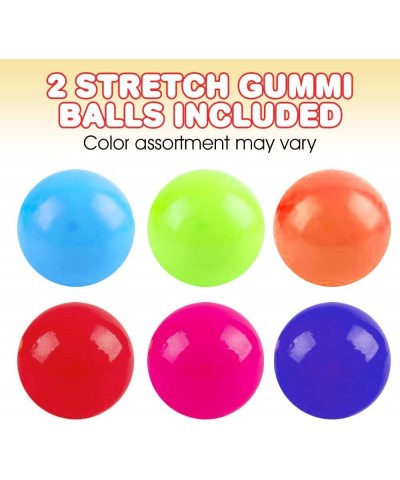 Stretchy Gummi Balls Set of 2 Stress Relief Fidget Sensory Toys for Autistic Children Anxiety and ADHD Spongy Squeeze Toy Par...