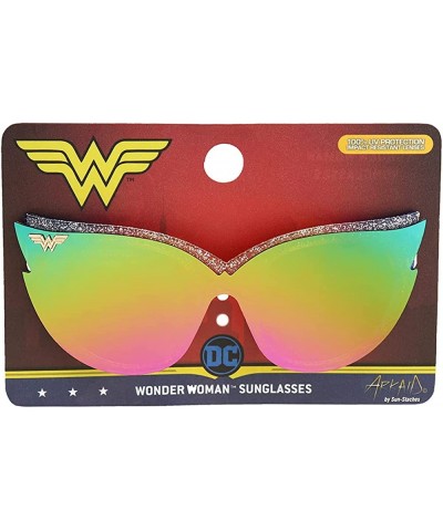 Licensed DC Comics Wonder Woman Rainbow Rimless Kids Shades Costume Party Child Size Sunglasses Arkaid UV400 Multicolor One S...