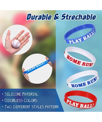 36 Pieces Baseball Party Favors Set Include 12 Mini Baseball Keychains 12 Silicone Baseball Bracelets and 12 Baseball Goodie ...