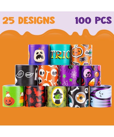 Halloween Slap Bracelets Party Favors for Kids - 100 Pcs Friendship Bracelets Halloween Party Supplies and Decorations Snap B...