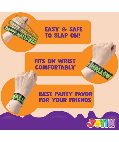 Halloween Slap Bracelets Party Favors for Kids - 100 Pcs Friendship Bracelets Halloween Party Supplies and Decorations Snap B...