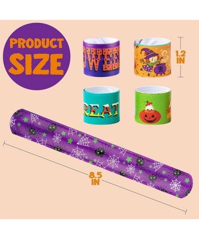 Halloween Slap Bracelets Party Favors for Kids - 100 Pcs Friendship Bracelets Halloween Party Supplies and Decorations Snap B...