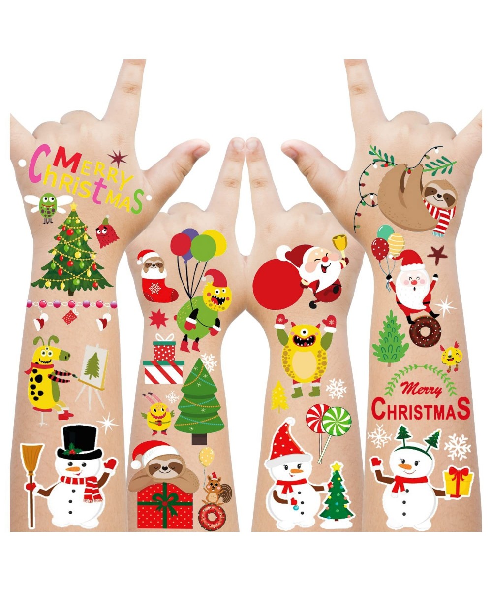 60 Styles Christmas Tattoo Stickers Christmas Stocking Stuffers Christmas Temporary Tattoos for Kids Gifts Bag Fillers Christ...