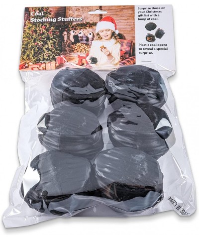 Hide A Gift 6 Lumps of Fake Coal Gag Gift to Hold Stocking Stuffer Presents. Plastic Prank Toy Opens to Reveal Special Surpri...