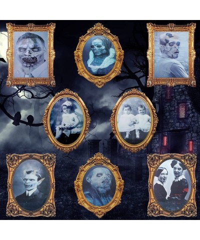 Halloween 3D Changing Face Moving Picture Frame Scary Haunted Mansion Decor Spooky Ghost Portrait Halloween Wall Decoration f...