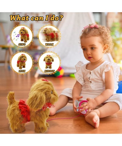 Toy Dog Walk and Bark Sing Tail Lick Repeat What You Say Toys for 2 + Year Old Girl Interactive Stuffed Puppy for Boys Girls ...