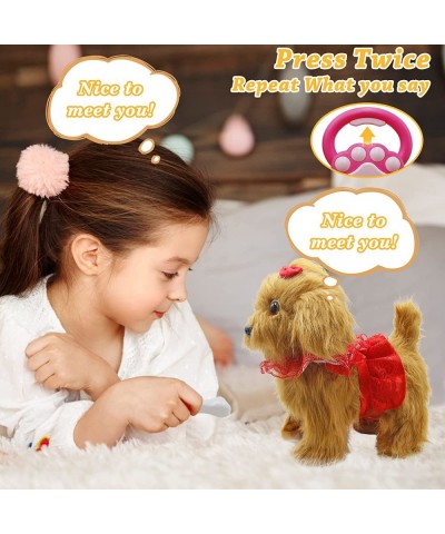 Toy Dog Walk and Bark Sing Tail Lick Repeat What You Say Toys for 2 + Year Old Girl Interactive Stuffed Puppy for Boys Girls ...