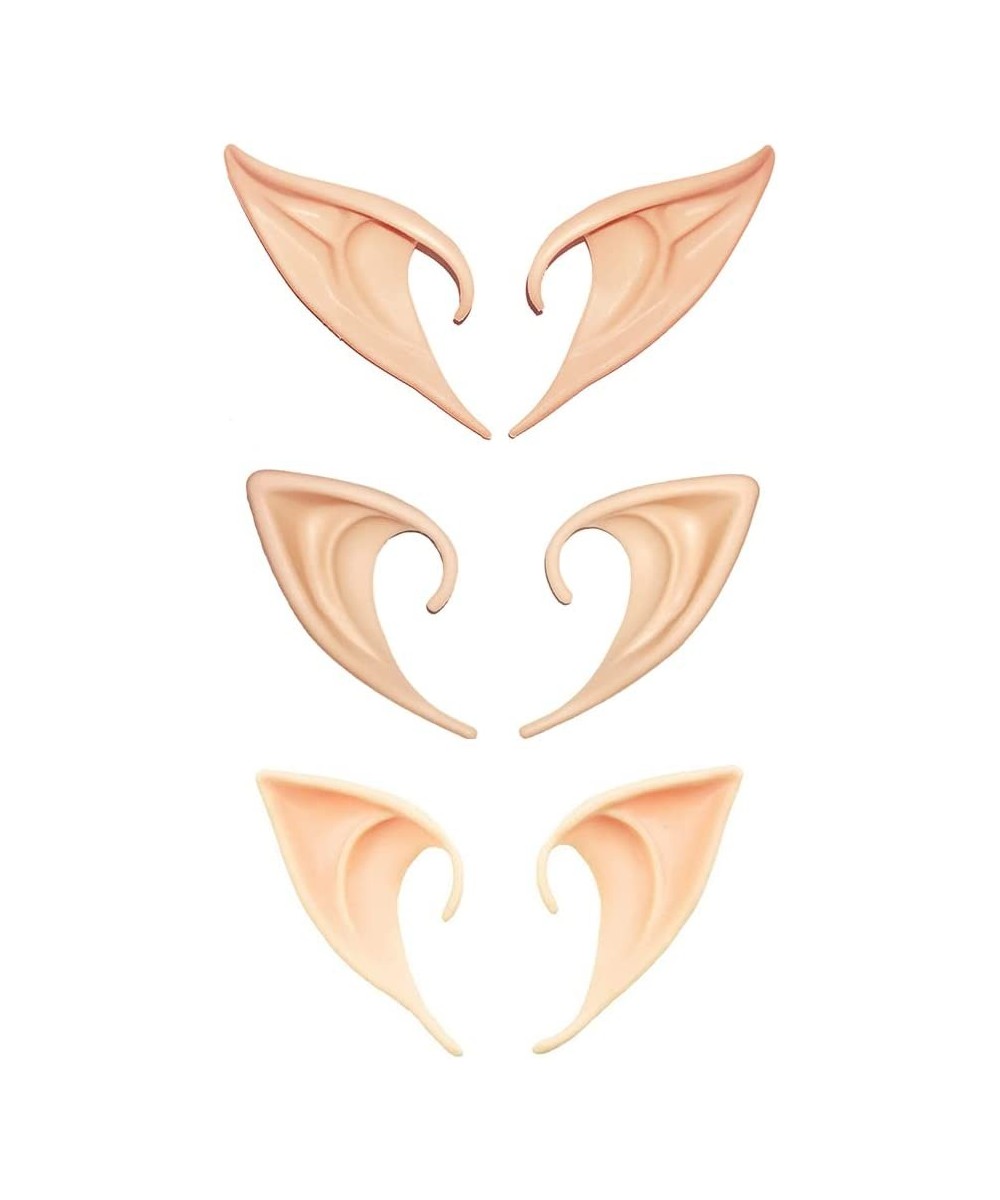 3 Styles Elf Ears Cosplay Fairy Pixie Ears Soft Pointed Elven Ear Anime Party Dress Up Costume Accessories $17.66 Kids' Dress...