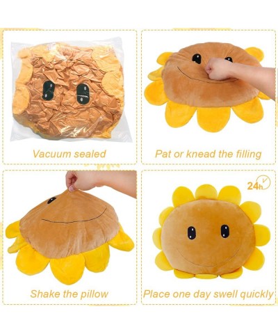 Sunflower Throw Pillow Hand Warmer Plush Stuffed Toy Doll Soft Decorative Cushion Doll for Sofa Home Bedroom Office Dormitory...