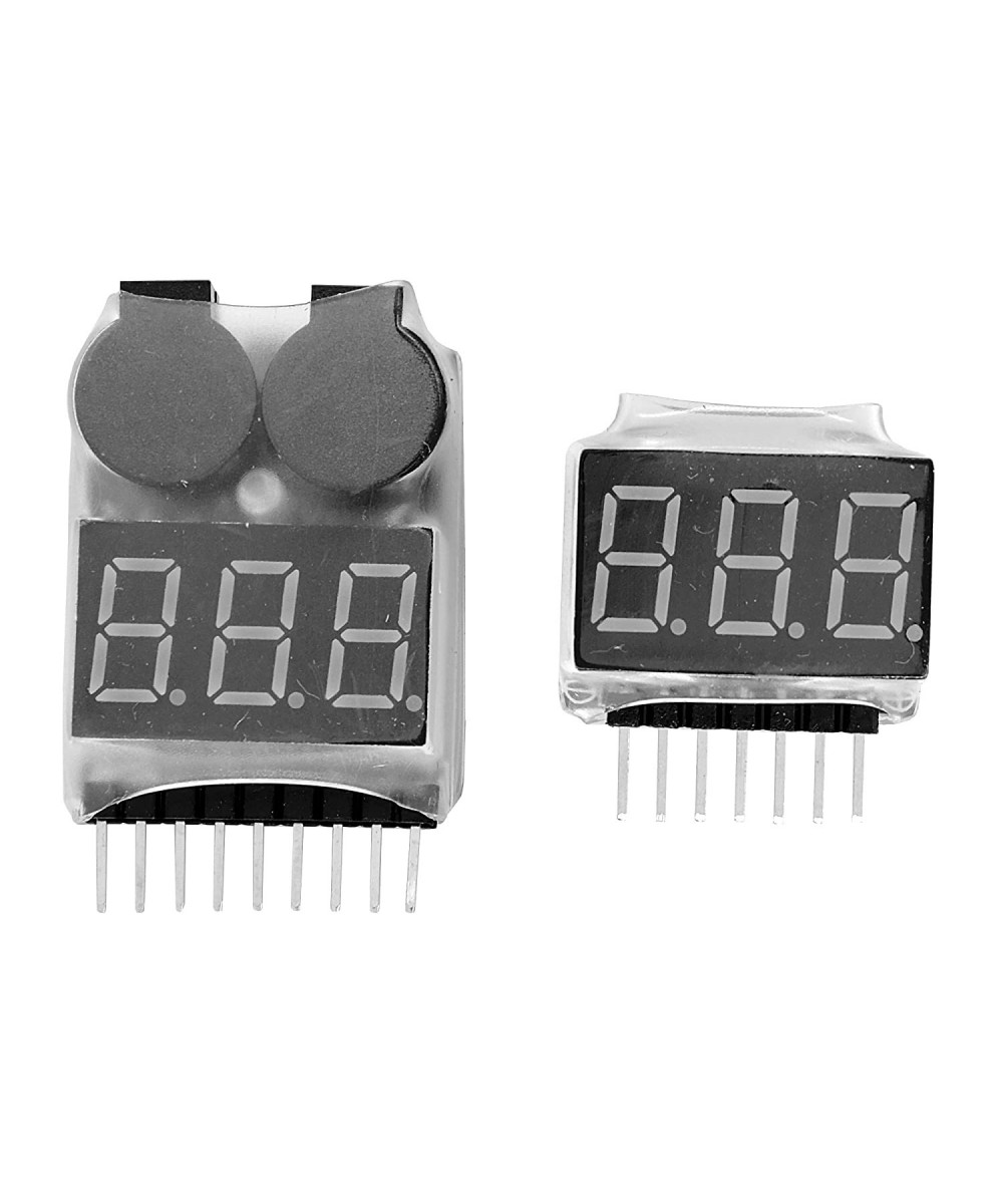 1-8s Lipo Battery Voltage Tester Low Voltage Buzzer and 1-6S RC Lipo Battery Voltage Tester for RC Lipo/Li-Ion/Limo /Li-Fe Ba...