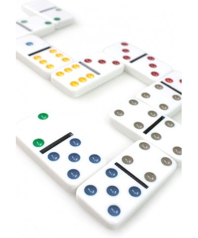 Double 6 Dominos | Easy to Learn | Popular Table Game | Classic Game for Friends & Family | 2+ Players | Coloured Dots for Ea...