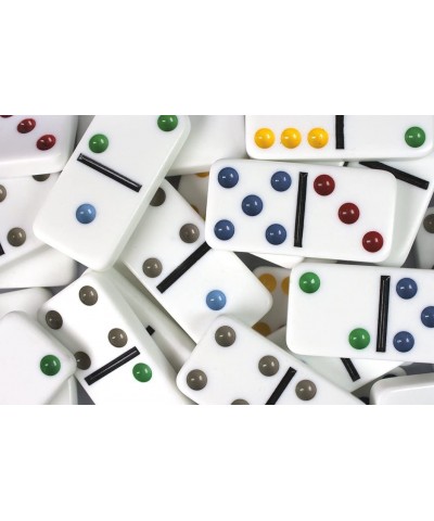 Double 6 Dominos | Easy to Learn | Popular Table Game | Classic Game for Friends & Family | 2+ Players | Coloured Dots for Ea...