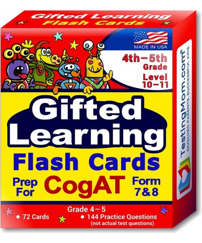 CogAT Test Prep Flash Cards – Grade 4 (Level 10) - Grade 5 (Level 11) – 140+ Practice Questions – Tips for Higher Scores on T...