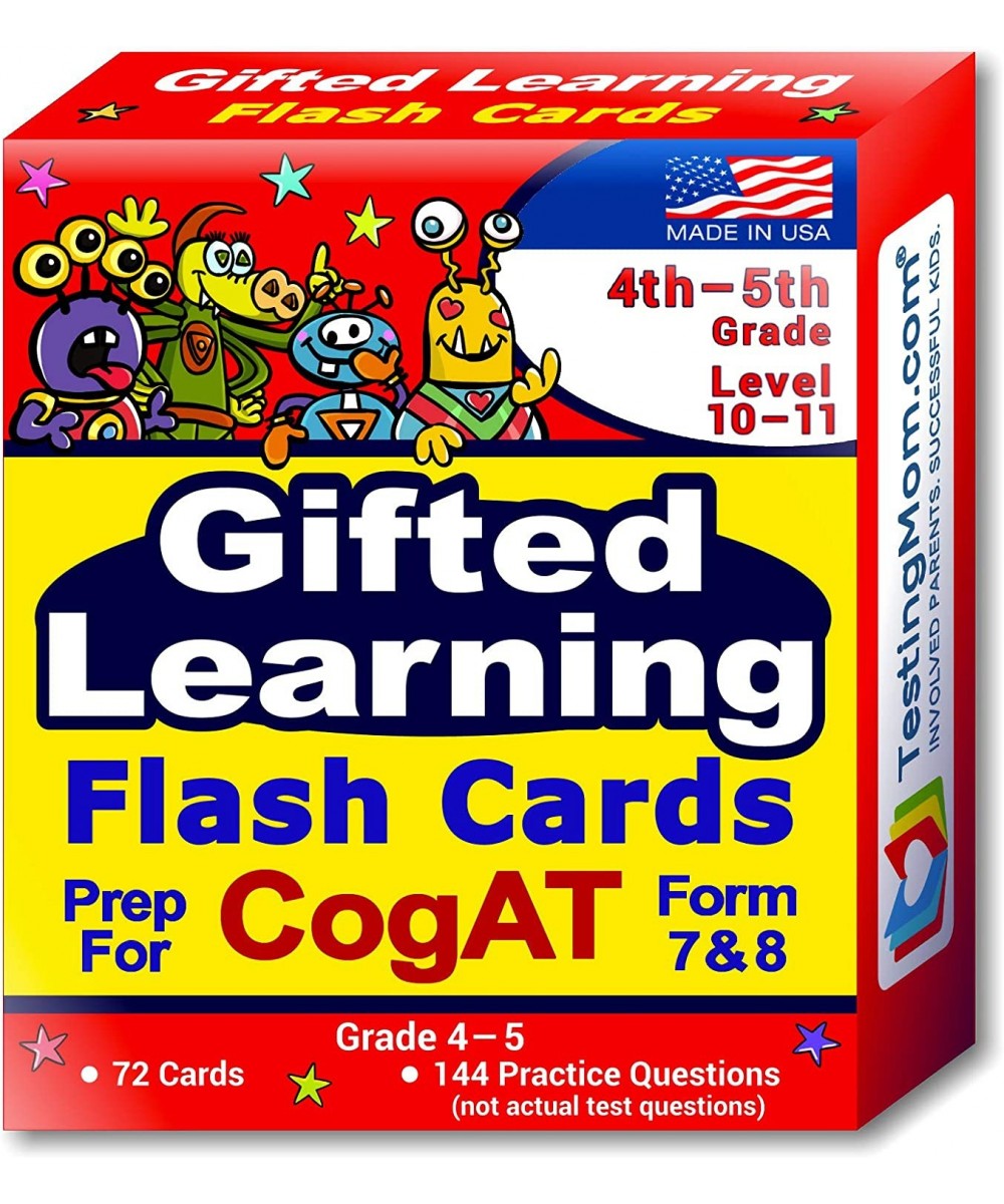 CogAT Test Prep Flash Cards – Grade 4 (Level 10) - Grade 5 (Level 11) – 140+ Practice Questions – Tips for Higher Scores on T...