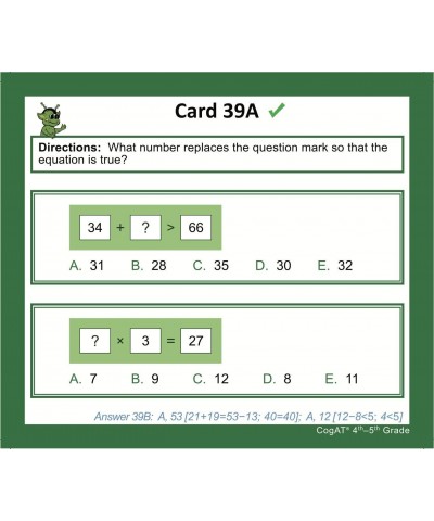 CogAT Test Prep Flash Cards – Grade 4 (Level 10) - Grade 5 (Level 11) – 140+ Practice Questions – Tips for Higher Scores on T...