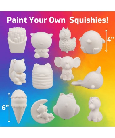 DIY Jumbo Blank Slow-Rising Squishies -12 Different 4-6" Designs -White Kawaii Sqwishy Toys for Painting Decorating Soft Scen...