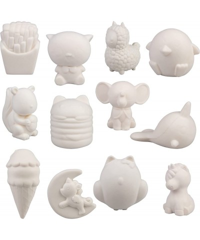 DIY Jumbo Blank Slow-Rising Squishies -12 Different 4-6" Designs -White Kawaii Sqwishy Toys for Painting Decorating Soft Scen...