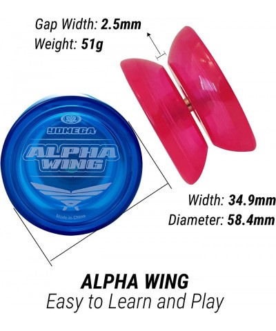 3X Alpha Wing Yoyo Fixed axle yo-yo Designed for Beginner. String Trick Play and Fixed axle Enthusiasts! (Transparent) $27.22...