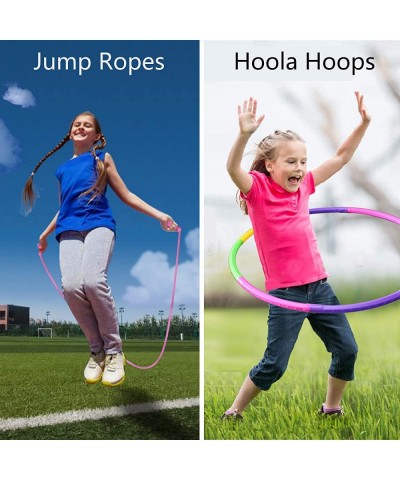 Generic 2 Pack Kids Hoola Hoops and Jump Rope Detachable Weighted Size Adjustable Hoop Toys for Kids Star Pattern Design Part...