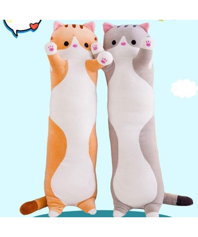 Long Cat Plush Pillow 90cm Soft Stuffed Kitten Pillow Throw Sleeping Hugging Doll Cushion Toy Decoration Gift for Boys Girls ...