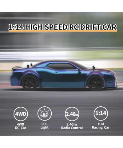 RC Drift Car 1:14 Remote Control Car 4WD Drift RC Cars Vehicle 28km/h High Speed Racing RC Drifting Car Gifts Toy for Boys Ki...