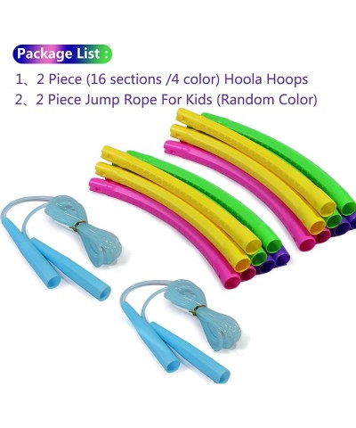 Generic 2 Pack Kids Hoola Hoops and Jump Rope Detachable Weighted Size Adjustable Hoop Toys for Kids Star Pattern Design Part...