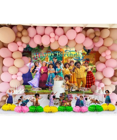 8Pcs Girls Birthday Party Supplies Favors Magic Movie Theme Table Decorations Honeycomb Centerpieces Photo Booth Props 3D Dou...