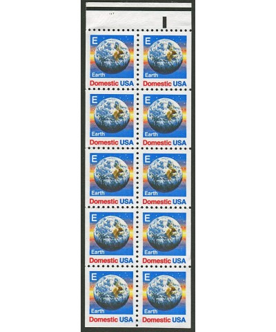 EARTH FROM SPACE & 'E' 2282 Booklet Pane of 10 x 25¢ US Postage Stamps $16.15 Collectibles Display & Storage