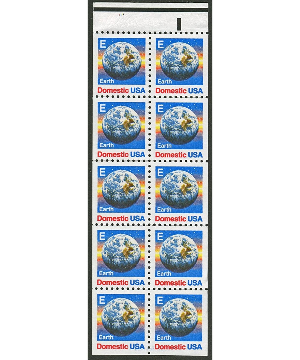 EARTH FROM SPACE & 'E' 2282 Booklet Pane of 10 x 25¢ US Postage Stamps $16.15 Collectibles Display & Storage