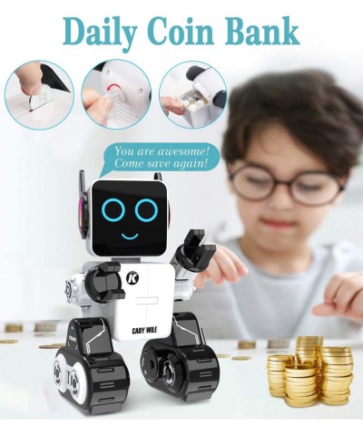 Robot Toy for Kids Intelligent Interactive Remote Control Robot with Built-in Piggy Bank Educational Robotic Kit Walks Sings ...