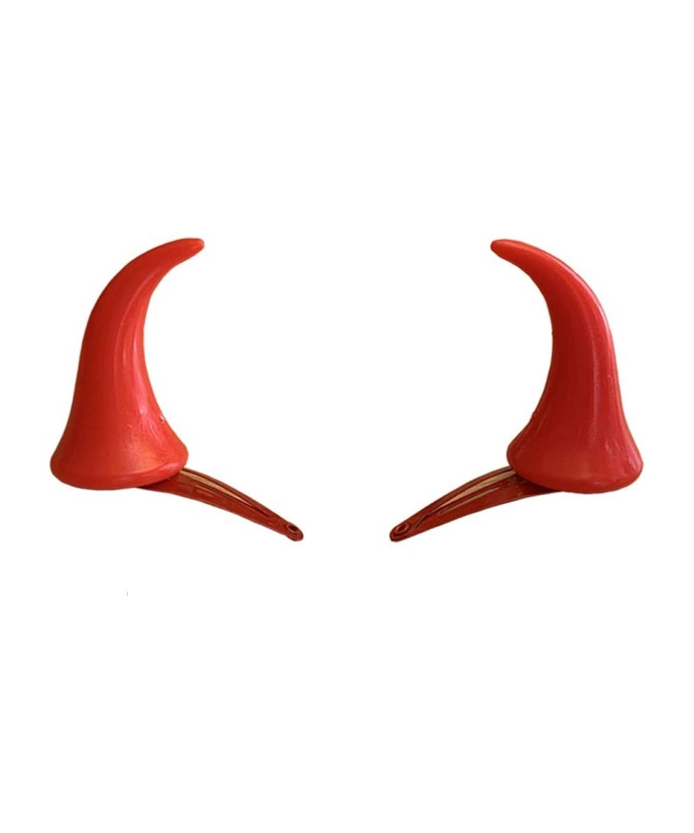 Devil Horns Hair Clip Halloween Cosplay Costume Headwear Accessories Party Dress Up (Red) $16.49 Kids' Dress-Up Accessories