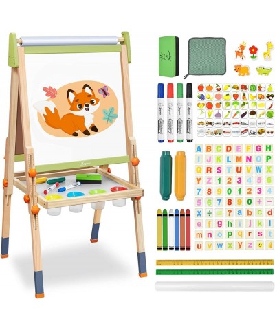 Art Easel for Kids Double-Sided Magnetic Easel for Children with Whiteboard & Chalkboard Deluxe Standing Easel for Toddler wi...