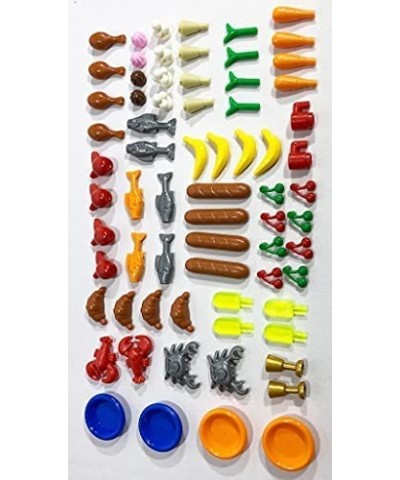 Over 90 Pcs Toy Sushi Food Building Blocks - City Kitchen Maki Roll Accessories Pack - Fits Lego Minifigures Carrots Lobsters...