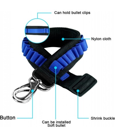 Bullet Lron Buckle Shoulder Strap Darts Belt Compatible for Nerf Elite Series Leather Case Belt Kit-Blue $14.76 Toy Foam Blas...