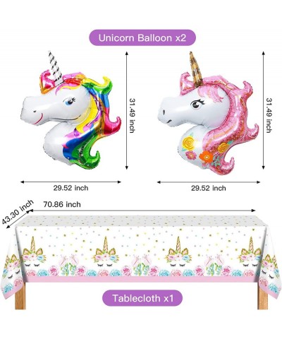 Unicorn Birthday Party Decorations Set Unicorn Happy Birthday Supplies Includes Unicorn Watercolor Backdrop Table Covers Late...