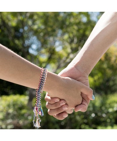 24 Pieces Woven Friendship Bracelets Handmade Braided Friendship Bracelet with a Sliding Knot Closure for Kids Party Favors $...