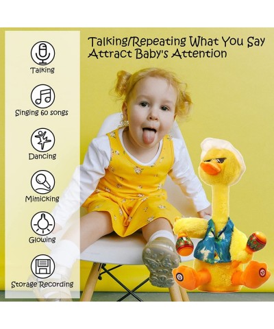 Talk Back Duck Toy Electric Dancing Light Up Rattles Baby Toys Talking Toy Repeats What You Say Wriggle Dancing Duck Singing ...