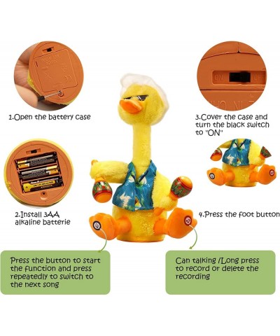 Talk Back Duck Toy Electric Dancing Light Up Rattles Baby Toys Talking Toy Repeats What You Say Wriggle Dancing Duck Singing ...