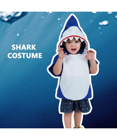 Shark Short Hoodie for Kids Boys Toddler Shark Costume Halloween Animal Outfit Short Sleeve $49.10 Kids' Costumes