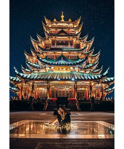 Buffalo Games - - Chongqing Chinese Temple at Night - 500 Piece Jigsaw Puzzle $17.24 Jigsaw Puzzles