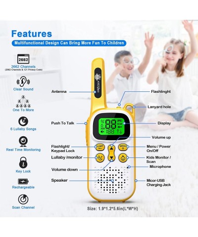 Kids Toys for 3-15 Year Old Boys Girls Walkie Talkies for Kids 22 Channels 2 Way Radio Gift Toys with Backlit LCD Flashlight ...