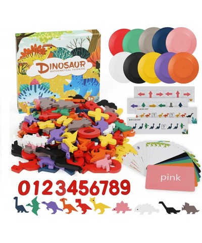 Counting Dinosaurs Toys with Matching Sorting Plates Number Color Recognition STEM Educational Toys for 3 4 5 Year Old Presch...