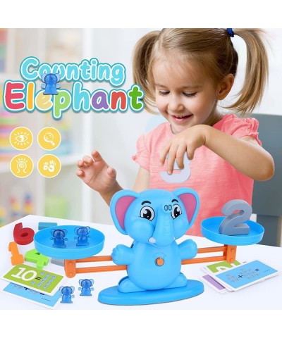 Elephant Balance Game Toy STEM Educational Math Number Balance Game Learning Counting Number Toy with Little Elephants Number...