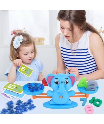 Elephant Balance Game Toy STEM Educational Math Number Balance Game Learning Counting Number Toy with Little Elephants Number...