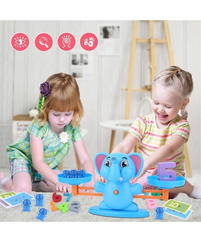 Elephant Balance Game Toy STEM Educational Math Number Balance Game Learning Counting Number Toy with Little Elephants Number...