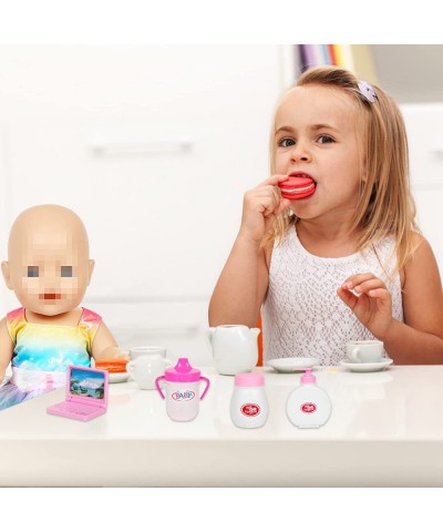 10 Pieces Baby Doll Care Set Doll Feeding and Changing Accessories Set Baby Doll Accessories in Bag Without Doll $24.66 Dolls