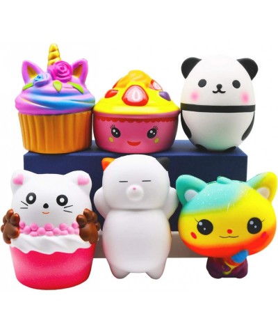 Jumbo Squishies Slow Rising Toys Pack Include Unicorn Cake Strawberry Cake Kawaii Cupcake Panda Bear Ice Cream Cat Squishy St...