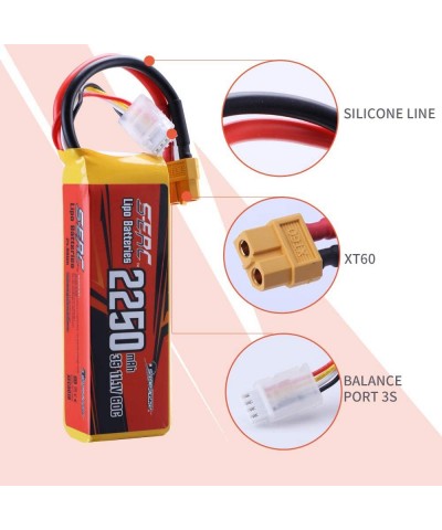 11.1V 3S RC Lipo Battery 60C 2250mAh with XT60 Plug for RC Airplane Aircraft Quadcopter Helicopter Drone FPV $38.35 Hobby Rem...