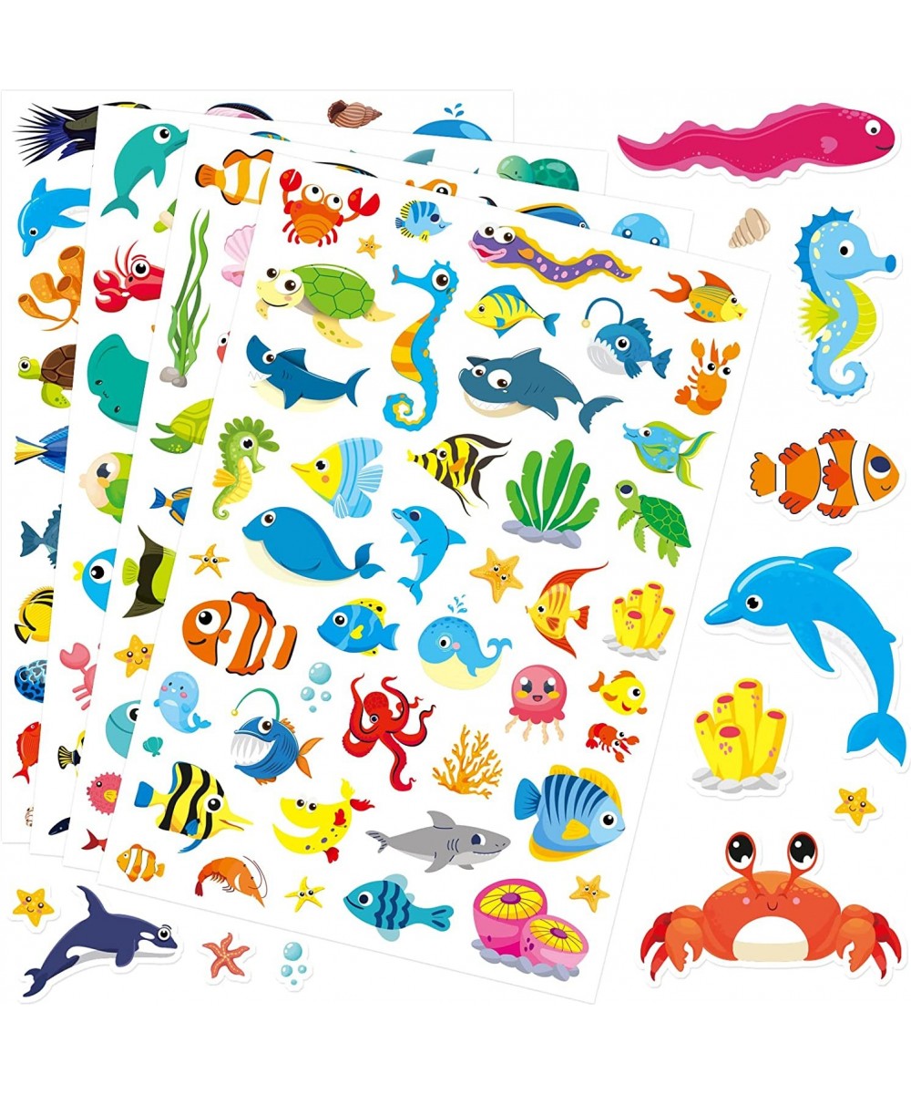 Cute Ocean Sea Animal Adhesive Stickers Tropical Fish Shark Stickers 890 Count for Boys Girls Birthday Invitations Envelopes ...