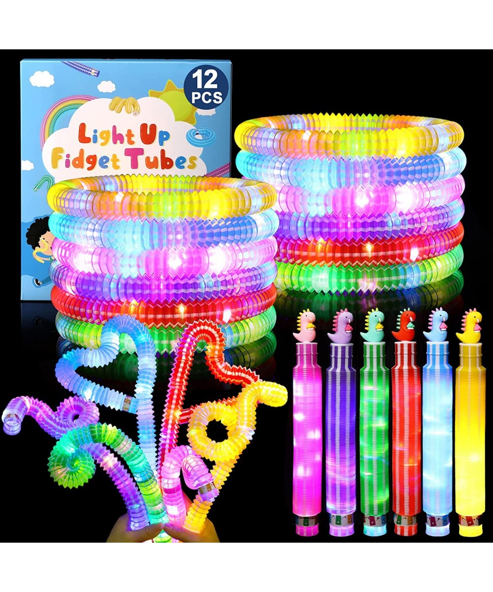 12 PCS Valentines Gifts Party Favors Pop Tubes Glow Sticks Glow in The Dark Party Supplies Goodie Bag Stuffers LED Glow Stick...